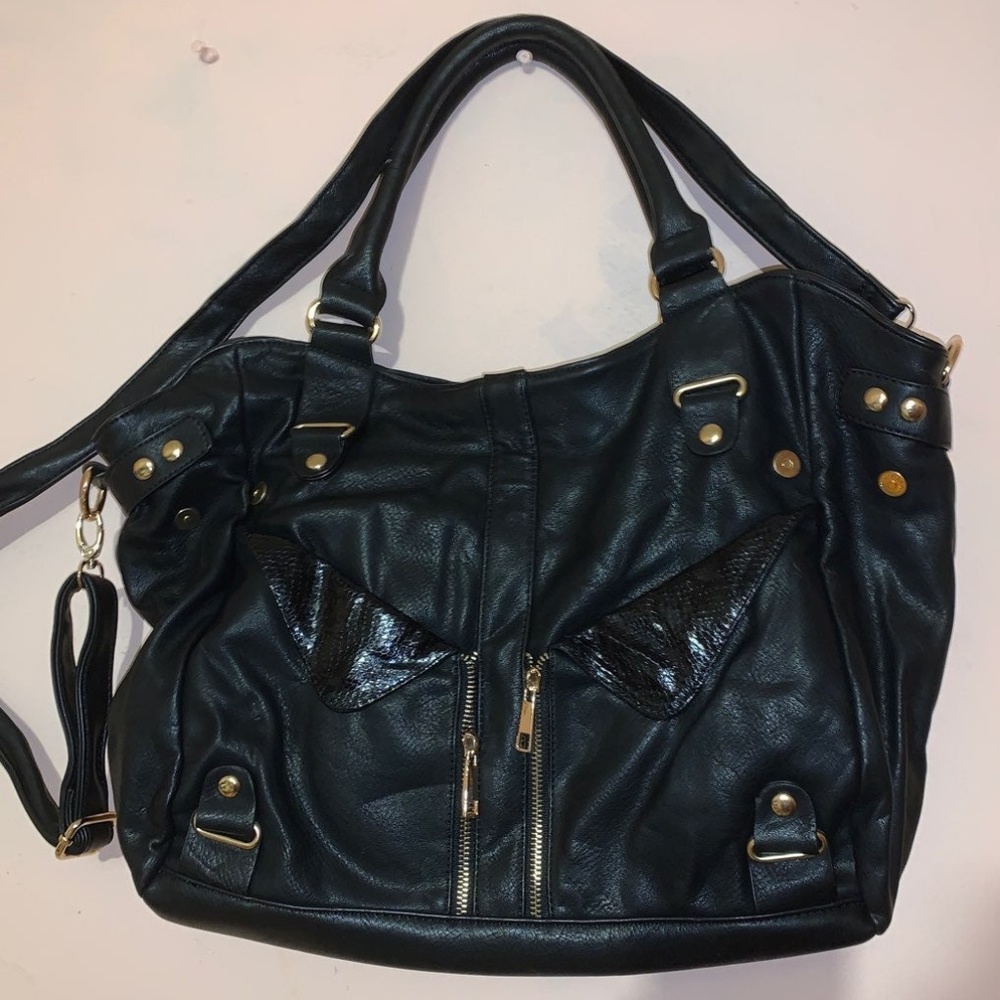 JustFab.com Black Leather Purse